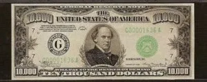 billete 10000 dolares