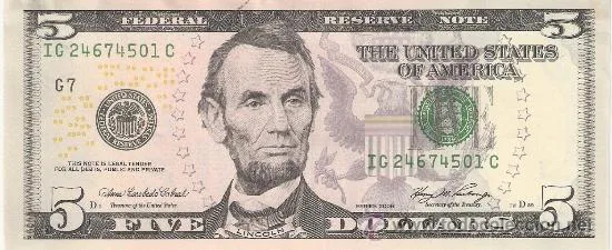 billete 5 dolares