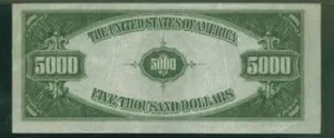 billete 5000 dolares reverso